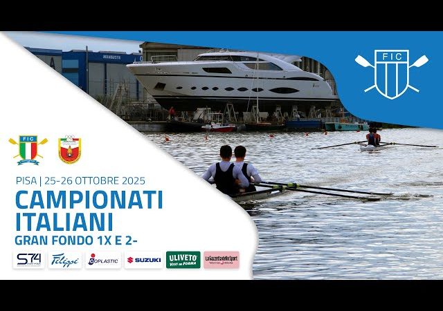 Campionati Italiani Fondo 1x e 2x e Master 4x e 8+ – PISA Domenica 26 Ottobre
